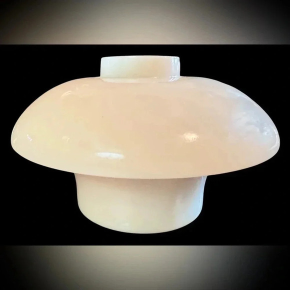 GLOW💚Antique Uranium Custard Glass Silver-Plated Lamp - Picture 8 of 9